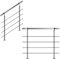 Edelstahl-Handlauf Geländer für Treppen Brüstung Balkon mit/ohne Querstreben (bis 2.0m inkl. 3 Pfosten 4 Querstangen)