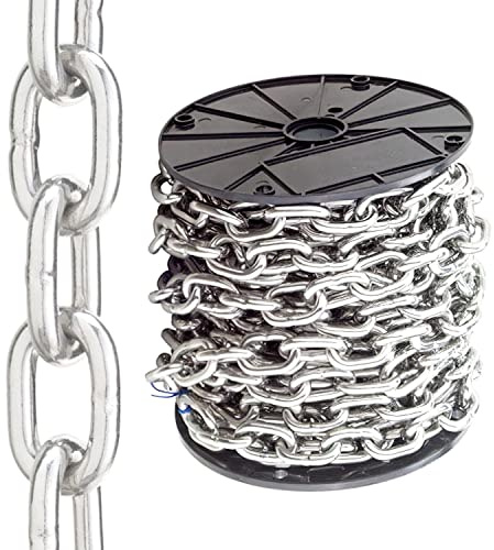 Cadena En Rollo Zincada 4 mm.(Rollo 84 metros)