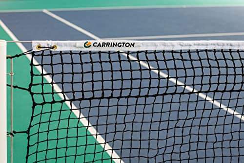 Carrington Tennisnetz Profi 12,7 x 1,05m - Knotenloses Netz PE 3,5 mm - mit UV-Schutz - Wetterfest - Oben doppelmaschig - seitliche PVC-Schutz - PROFIQUALITÄT