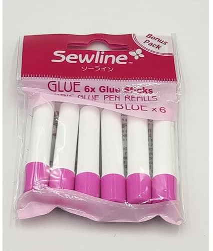 Sewline - Recambio para bolígrafo de pegamento, color, azul, paquete de 6 AZULES