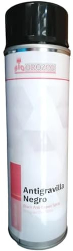 SIO Pintura Antigravilla Negro Spray 500 ml – Protector Carrocería Bajos y Pasos de Rueda – Revestimiento Antigolpes y Anticorrosión – Protección Chapa Automoción Profesional
