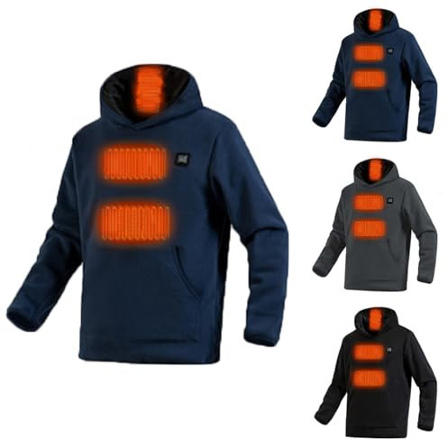 Battnot Beheizbare Hoodie Damen Beheizbare Pullover Herren Plüsch Sweatshirt Beheizte Kapuzenpullover USB Elektrisch Beheizbare Sweatshirt mit Kapuze Bluse Tops Beheizte Hoodies für Männer und Frauen