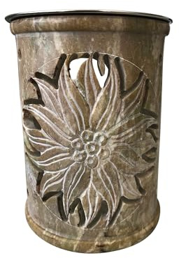 NKlaus Specksten, rökkärl med siktmotiv, ädelvit sil Ø 8 cm, 10 x 7,5 cm värmare 15716