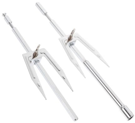 RORPOIR Rotating Spit Fork for Stainless Steel Air Fryer for Roast Chicken and Meat Fish Grilled BBQ Cooking Accessories for Home Grill