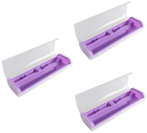 FRCOLOR 3 custodie per spazzolini da denti elettrici, da viaggio, per spazzolino elettrico, per bagni di protesici, spugna di risciacquo, viola, da viaggio, scatola portatile, Lilla, Cartella