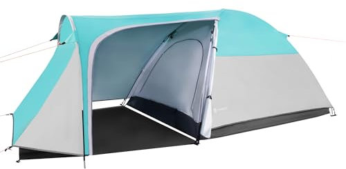 SPRINGOS Campingzelt Tunnelzelt 3-Personen-Zelt mit Vorraum und Schlafplatz inkl. Tragetasche Anker Abspannleinen