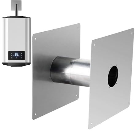 Wall Thimble, Pellet Stove Wall Thimble - Double Thimble for the House Wall Made of Stainless Steel - 2.36 Inch Adjustable, Direct Temperature, Insulated Wall Thimble for Indoor Installation of Indoor