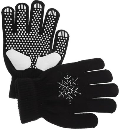KOMBIUDA Schneehandschuhe Für Kinder Mit Schneeflocken-Strass Warme Ski-Handschuhe Eiskunstlauf-zubehör Vielseitig Einsetzbar Für Jungen Und Mädchen