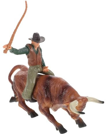 SUPVOX Statua Di Corrida in Resina Torero Decorazione Di Casa Ornamento Da Tavolo Realistico Figura Di Bue Per Scrivania Patio Living Bedroom