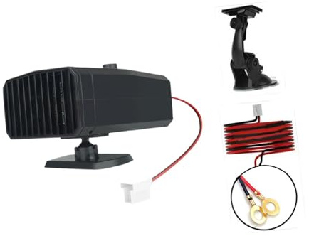 DXEHSEUY Calentador eléctrico para coche, giratorio de 360°, 48 V, 60 V, 72 V, cable antivaho con ventosa