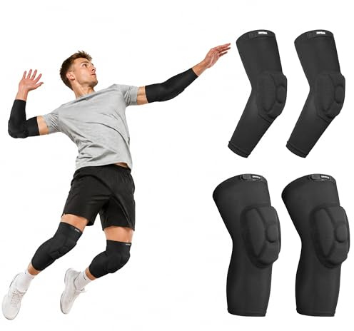 ONTYZZ Rodillera Voleibol Coderas para Jóvenes y AdultosTranspirables Ligeras Deportivas Proteccion para Futbol Baloncesto MTB Gimnasia Ritmica Balonmano Baile