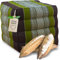 livasia Würfelkissen quadratisch - 40x40x40cm - Sitzhocker mit organischem Kapok, Sitzpouf, Lagerungswürfel viereckig, Bodenkissen Hocker Fußbank Fußhocker handgefertigt (Braun/Grün)