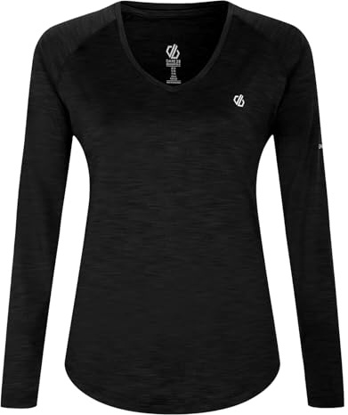 Regatta Regatta Womens Discern Wicking Long Sleeve Running Yoga Shirt, Black, 18 EU