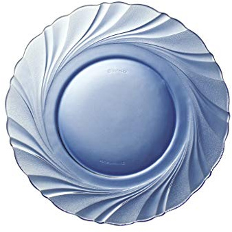 Duralex Beau Rivage 3002BF06A1111 Lot de 6 assiettes creuses en verre Bleu 21,5 cm