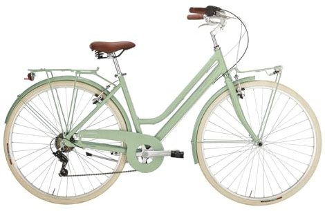 Alpina Bike Bonneville 6v, Bicicleta de Ciudad para Mujer, Menta Verde, 28