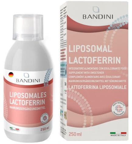 Bandini® LACTOFERRINA Liposomal 250 ml Liquida - Lactoferrinas Naturales y Puras - Fórmula Líquida de Alta Dosificación, Absorción y Biodisponibilidad para Reforzar el Sistema Inmunitario