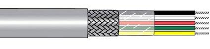 Cavo SHLD, 6COND, 0,2 MM2, 30 m, cavo multicorato, cavo multicore, cavo in rame stagnato, confezione da 30