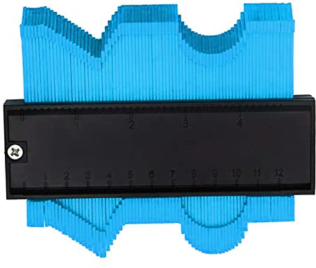 Contour Gauge Profile Tool – Laminate Flooring Tools for Carpets, Tiles, Flower Strips – DIY Profile Gauge Duplicator Tool for Measuring, Marking, Duplicating and Installing (12cm/5inch, Blue)