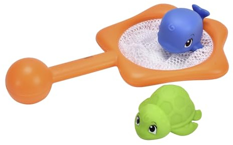 Simba 104010138 ABC Fishing Game with Net and Two Water Splash Sea Animals 23 cm from 12 Months