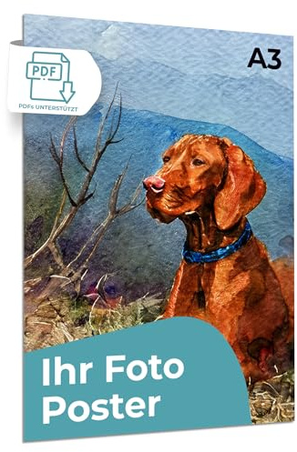 Cimpress Poster personalizzato con foto o testo, stampa artistica da parete su carta personalizzata A3, poster per casa, ufficio, eventi, decorazioni e regali speciali