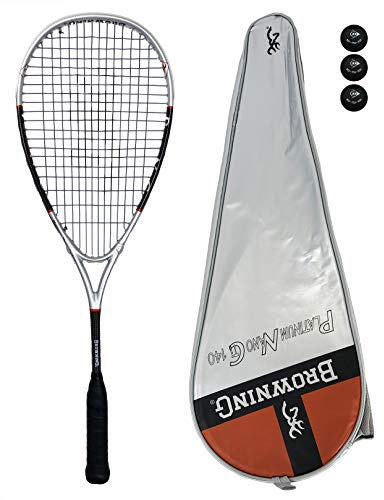 Browning Platinum Nano 140 RRP £210 Squash Racket + Pack of Squash Balls