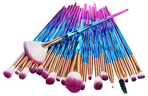 20pcs set di pennelli per trucco ombretto fondotinta in polvere eyeliner ciglia pennello per trucco miscelazione kit di strumenti cosmetici di bellezza