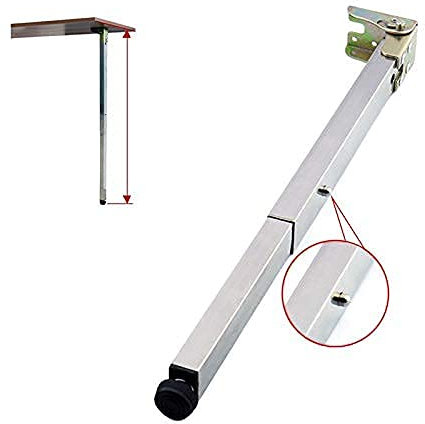 KDDEON Edelstahl DIY Möbelfüße Tischbeine,Klapp Teleskop Bar Schreibtischbeine,Push-Pull Lift Esstische Schrankbeine,50-130cm,Verstellbare Schutzbasis,mit Schrauben (60cm/23.6in)