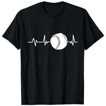 Baseball Battito Cardiaco Regalo Baseball Maglietta