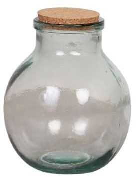 Cesteria Aparici - Damajuana de vidrio de boca ancha con tapón en diferentes tamañosC (8L) para almacenar liquidos y decorar M1046-8 Garrafa de vidrio