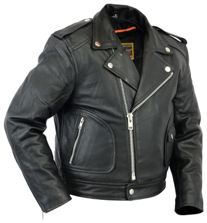 Daniel Smart Boys Leather Jacket Premium Kids Motorcycle Jacket with Unique Plain Sides Design and Multiple Pockets
