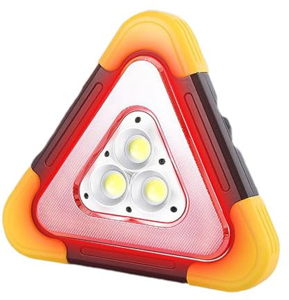 Zhixifan LED Auto Warndreiecke, Multifunktionale Notfall Dreiecke Lichter, Angetrieben von 3-Batterien, 5 Lichtmodi, Wasserdicht, für Outdoor Camping, Wandern, Notfall-Auto Reparatur