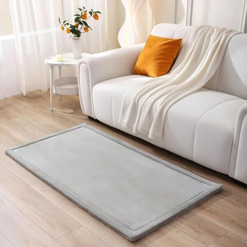 Colchoneta Manta Juegos Bebe 150x80x2,5cm, Gris – Tapete Infantil con Memory Foam Manta de Juegos Bebe Antideslizante, Tatami Bebe, Suelos Infantiles