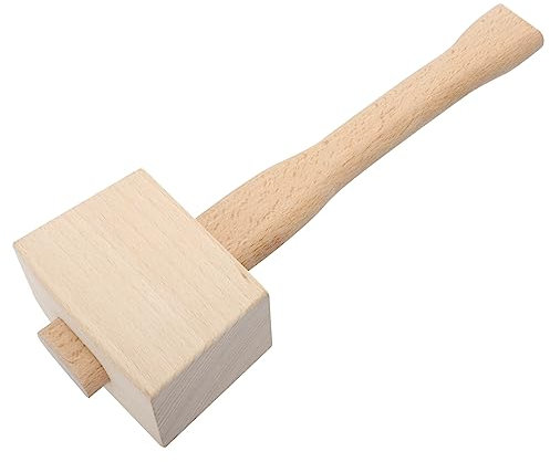 SECFOU Beech Framing Hammer Boss Hammer for Carpenters Dead Blow Wooden Mallet for Tent Pegs Woodworking Hand Tool