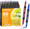Tongfushop 60 Colores Rotuladores Acrilicos, Marcadores Acrilicos Doble Punta, Rotuladores de Pintura Acrílica para Adultos, Acrylic Markers para Pintar, Roca, Cristal, Cerámica, Plastico, Tela, Metal