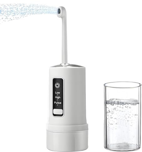 Portable Electric Tooth Cleaner Rechargeable Oral Irrigator Dental Shower Double Water Teeth Flosser Waterproof Oral Irrigator for Cleaning