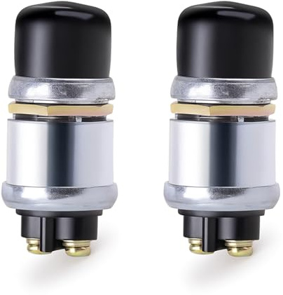 Gebildet Interruttore di Avviamento a Pulsante 12V / 24V Pulsante di Avviamento Impermeabile 50A Resistente Momentaneo Resistente Alle Intemperie per Clacson Motore Auto Camion Trattore Barca