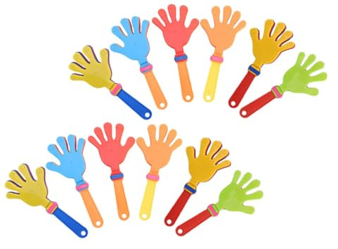 ZUNOXAZ 12 piezas Aplaudidores de Mano de Plástico Coloridos Juguetes Ruidosos para Fiesta Cumpleaños Deportes