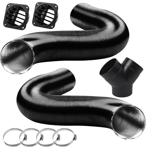 Tbintul 75mm Set de Accesorios para Calefacción Diesel,Accesorios para Calefacción de Estacionamiento Diésel,Tubo de Ventilación Manguera de Ventilación Accesori para Calefacción de Estacionamiento
