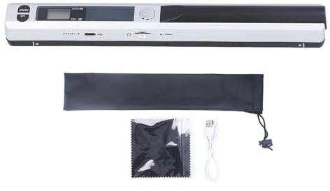 Bärbar skanner for A4-dokument, foto, bilder, kvitton, 8,27 tum, HD, 900 DPI, färg, mobil handhållen skannerstav for hemresor(6.4mm -1)