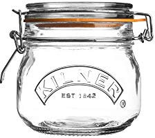 12 x Kilner Clip Top Glass Food Storage Jar Canister Preserver - Round 0.5 Litre
