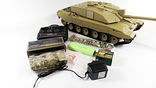 Wicked Imports UPGRADED Heng Long Challenger 2 Radio Remote Controlled RC Tank 1/16 UK 2.4G Smoke - Sound - BB Firing