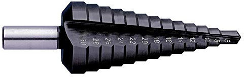 Exact Stufenbohrer mit gerader Nute, 40-50mm, HSS, TiAlN-Beschichtung