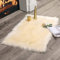 MIULEE Faux Fell Teppich Flauschig Weiche Warm Modern Bodenmatte Sofa Matte Kunstfell Dekofell Rechteck Bettvorleger Wolle Longhair Optik Gemütliches 60x90 cm Beige