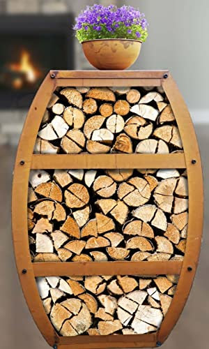 Westerholt 2617 Étagère pour bois de cheminée aspect rouille Hauteur 101 cm