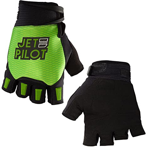 Jetpilot Hold Fast Short Finger PWC Gloves - High-Intensity Water Sports: Jet Skiing, Kayaking, Windsurfing, Kiteboarding, Sailing, Diving, Stand Up Paddle Boarding, Personal Water Craft