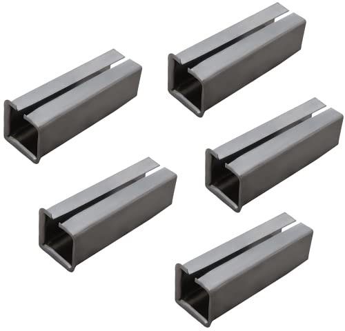 JUVA Ausgleichshülse Eisen Reduzierhülse zum einstecken - H5041 | Stahl blank | Länge 15 mm | Adapterhülse zum nachrüsten von 8 auf 9 mm | 5 Stück - Metall-Hülse für Einsteckschlösser & Türschlösser