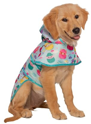 Squishmallows Original Dog Coat Medium-Sized It’s Raining Squish Pet Raincoat - Ultrasoft Official Jazwares Pets Apparel Medium Dog Rain Coat