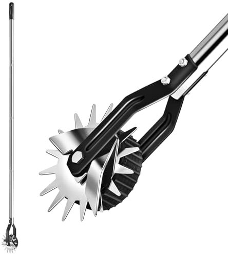 LASTOOLS Wheel Rotary Edger, Sidewalk Manual Lawn Edger, Stainless Steel Handle, Adjustable Height -66.7Inch