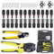 Solar Crimpzange Set für 2.5/4/6mm² Solarpanel Solarkabel, 1x Crimpzange+1x Abisolierzange+12 Paar Solarkabel Stecker+12 Paar Männlich/Weiblich Solar Stecker+2xSolar Steckverbinder Schraubenschlüssel