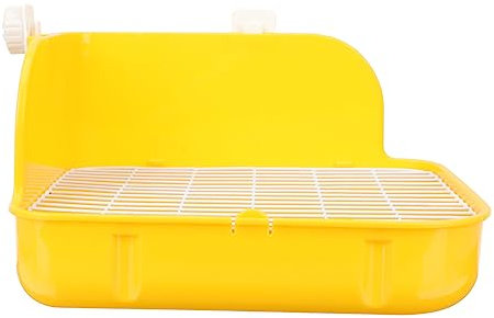 Levemolo Kaninchen Töpfchen Hamster klo kaninchentoilette Kleintierkäfigtoilette Hasenhygienetoilette Kaninchenversorgung Katzenklo Etagenhäschen Toilette Hasentopf aus Plastik Yellow